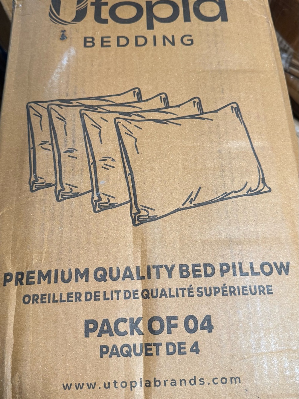 Premium Quality Bed Pillows - White (Pack of 4)
